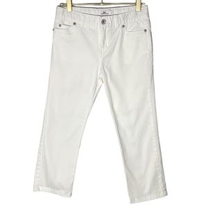 Girls Vineyard Vines White Slim Straight Crop Jeans Size 12